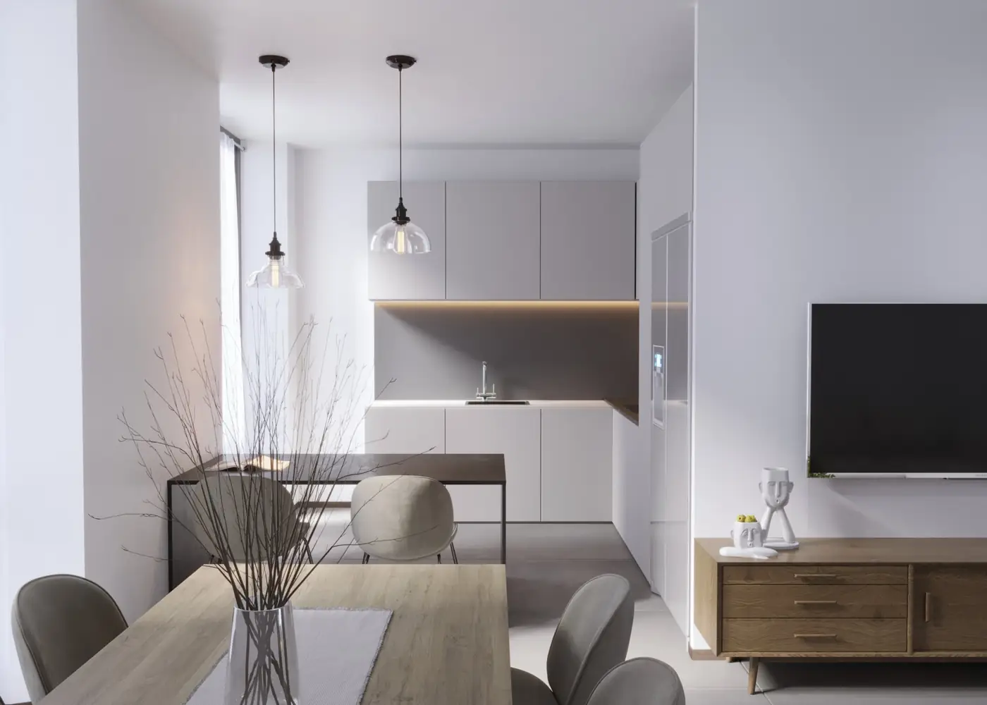 Kitchen and dining, materials and post-production